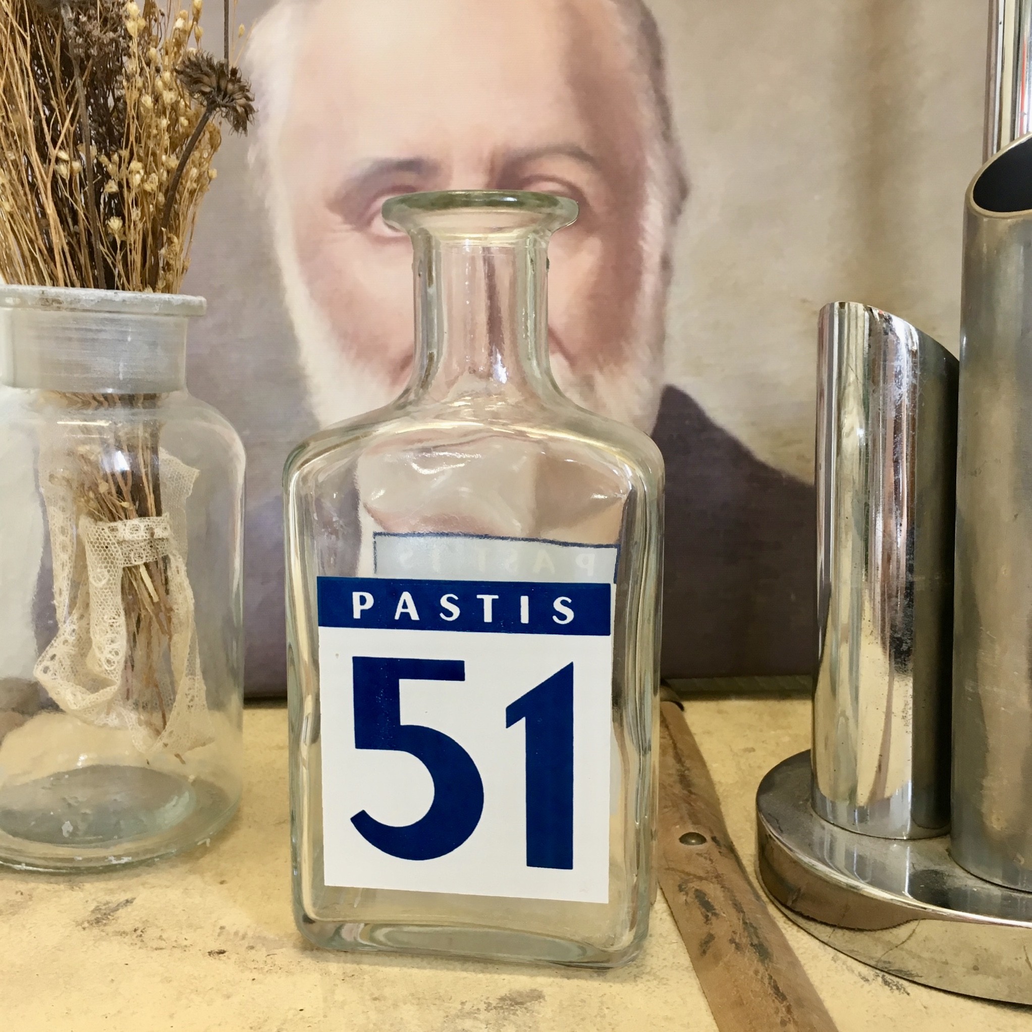 Lot de 6 verres à Pastis Pastis 51 en verre vintage retro Made in
